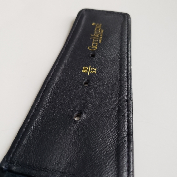 Gianni Versace | Leather Belt with Pewter Accent - Picture 12 of 14